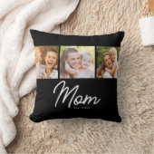 Mom Established 3 写真 スクリプト ブラック クッション (ブランケット)