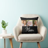 Mom Established 3 写真 スクリプト ブラック クッション (椅子)