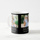 Mom Established 3 写真 ブラック コーヒーマグカップ (正面左)