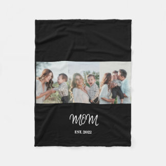Mom Established, 3-Photo Fleece Blanket フリースブランケット