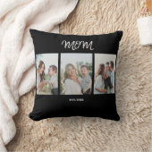 Mom Established, 3-Photo Throw Pillow クッション (ブランケット)