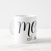 Mom Established Big Script New Mom Gift  コーヒーマグカップ (正面左)