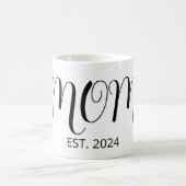 Mom Established Big Script New Mom Gift コーヒーマグカップ (中央)
