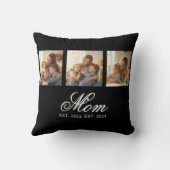 Mom Established Black Elegant Script 3 Photo クッション (裏面)
