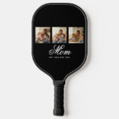 Mom Established Black Elegant Script 3 Photo ピックルボールラケット (裏面)