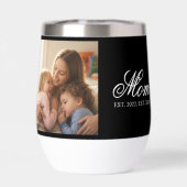 Mom Established Black Elegant Script Photo (背面)