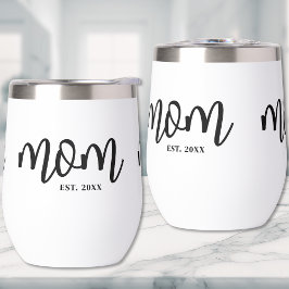 Mom Established Black Script Mother's