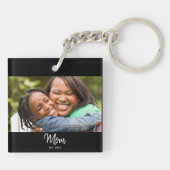 Mom Established Black White Script Photo キーホルダー (裏面)