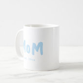 Mom Established Blue Typography New Mother コーヒーマグカップ (正面左)