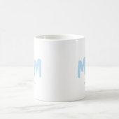Mom Established Blue Typography New Mother コーヒーマグカップ (中央)