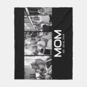 Mom Established Bold Black 3 写真 フリースブランケット (正面)
