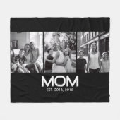 Mom Established Bold Black 3 写真 フリースブランケット (正面(横))