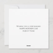 Mom Established Caps White 3 Photo Mothers Day シーズンカード (裏面)