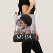 Mom Established Classic Caps Black Photo トートバッグ (クローズアップ)