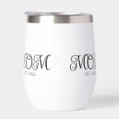 Mom Established Date Black Script New Mom Gift (右面)