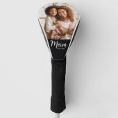 Mom Established Date Modern Script Photo Stylish ゴルフヘッドカバー (正面)