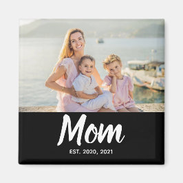 Mom Established Date Mother's Day Photo マグネット