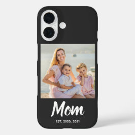 Mom Established Date Photo Script iPhone 16ケース