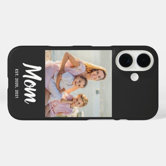 Mom Established Date Photo Script Case-Mate iPhoneケース (裏面 (横))