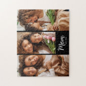 Mom Established Date Script 3 Photo Bold Modern ジグソーパズル (縦)