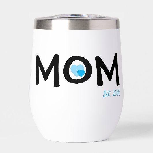 Mom Established Double Nested Blue Heart (正面)