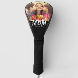 Mom Established Elegant Bold Font Black Photo ゴルフヘッドカバー