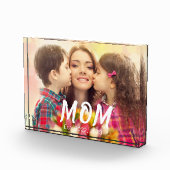 Mom Established Elegant Bold Font Black Photo フォトブロック (右)