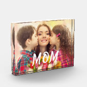 Mom Established Elegant Bold Font Black Photo フォトブロック (左)