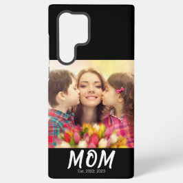 Mom Established Elegant Bold Font Black Photo Samsung Galaxy S22 Ultraケース