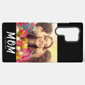 Mom Established Elegant Bold Font Black Photo Samsung Galaxyケース (裏面横)