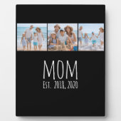 Mom Established Elegant Script ブラック 3枚の写真 フォトプラーク (正面)