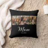 Mom Established Elegant Script Black 3 Photo クッション (ブランケット)