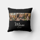 Mom Established Elegant Script Black 3 Photo クッション (裏面)