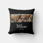 Mom Established Elegant Script Black 3 Photo クッション (正面)