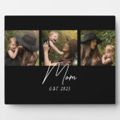 Mom Established Elegant Script Black 3 Photo フォトプラーク (正面)
