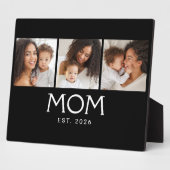 Mom Established Elegant Script Black 3 Photo フォトプラーク (側面)