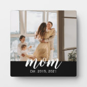 Mom Established Elegant Script Photo フォトプラーク (正面)