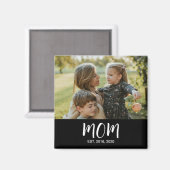 Mom Established Est. 母の日フォト マグネット (正面/裏面)
