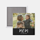 Mom Established Est. Photo Mother's Day マグネット (正面/裏面)