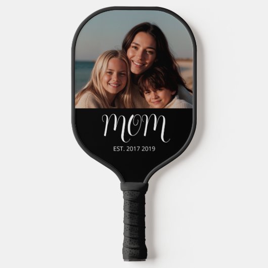 Mom Established Fun Script Photo  ピックルボールラケット (正面)