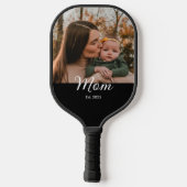 Mom Established Fun Script Photo ピックルボールラケット (裏面)