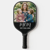 Mom Established Fun Script Photo ピックルボールラケット (裏面)