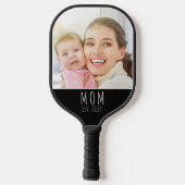 Mom Established Fun Script Photo ピックルボールラケット (裏面)