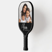 Mom Established Fun Script Photo Pickleball Paddle ピックルボールラケット (左)