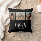 Mom Established Graceful Script Black 3 Photo クッション (ブランケット)