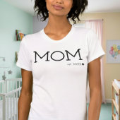 Mom Established Heart Black Minimal Tシャツ