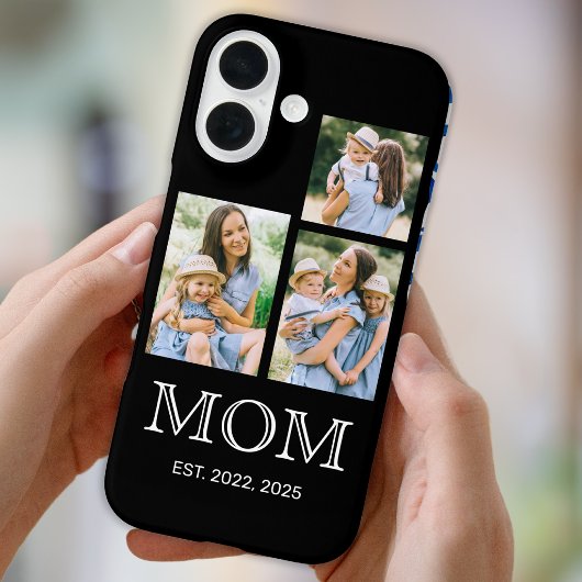 Mom Established Modern 3枚の写真 ブラック Case-Mate iPhoneケース