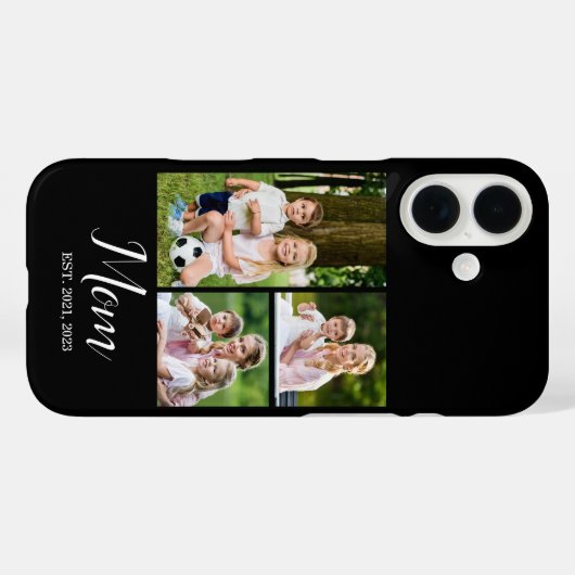 Mom Established Modern 3 Photo Case-Mate iPhoneケース (裏面 (横))