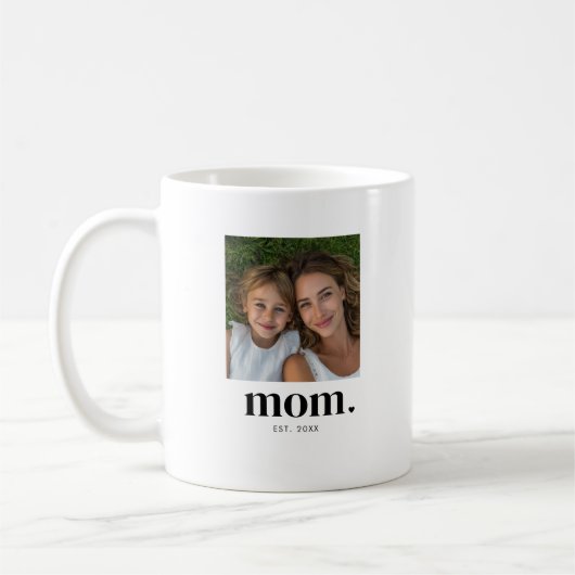 Mom Established Modern Black 2 Photo  コーヒーマグカップ (左)