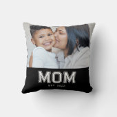 Mom Established Modern Bold Photo Throw クッション (裏面)